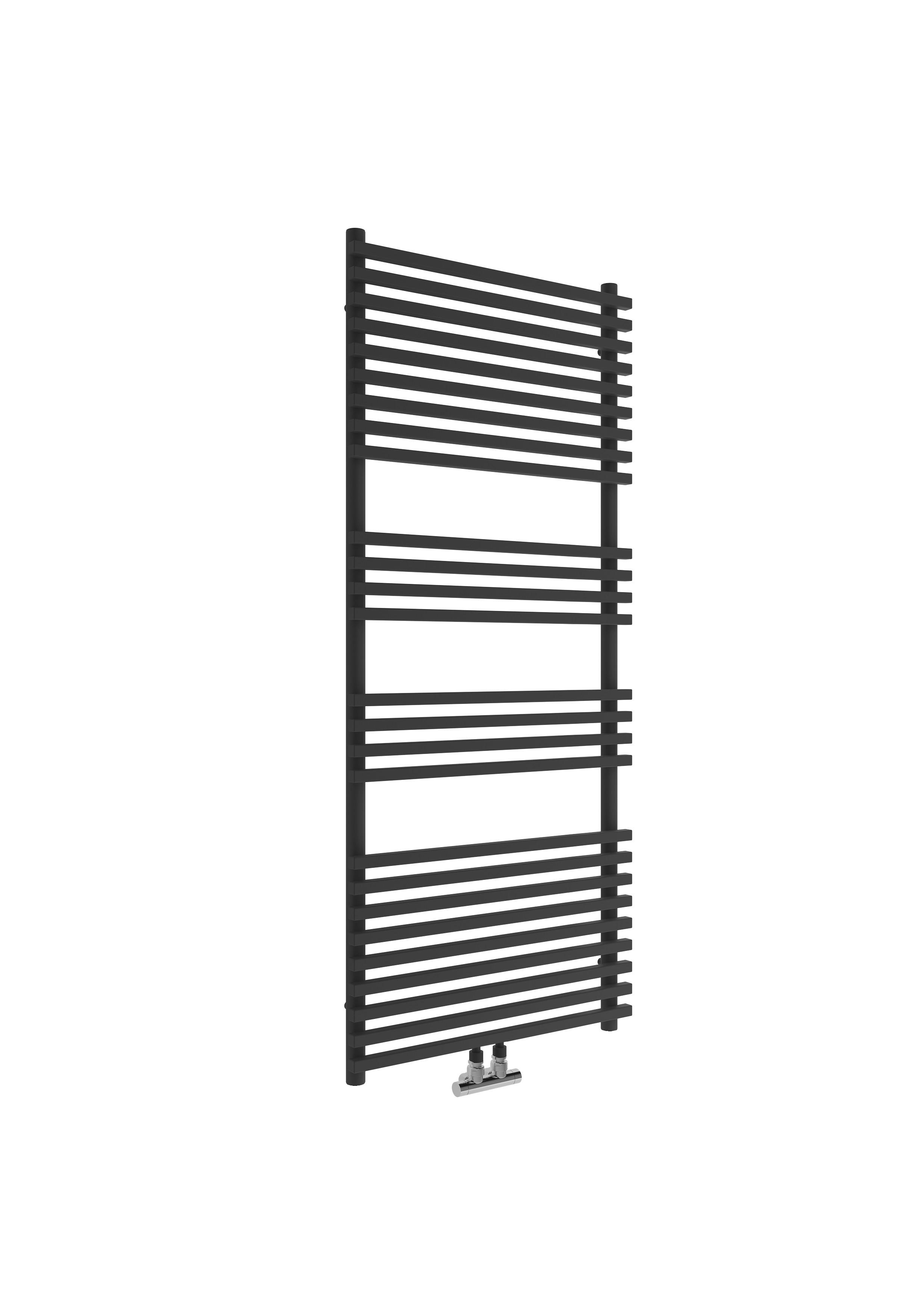 Handtuchtrockner Trient B/h: 60x140 Cm Gerade 700 Watt - Schwarz, Basics, Metall (60/140cm) - Sanotechnik