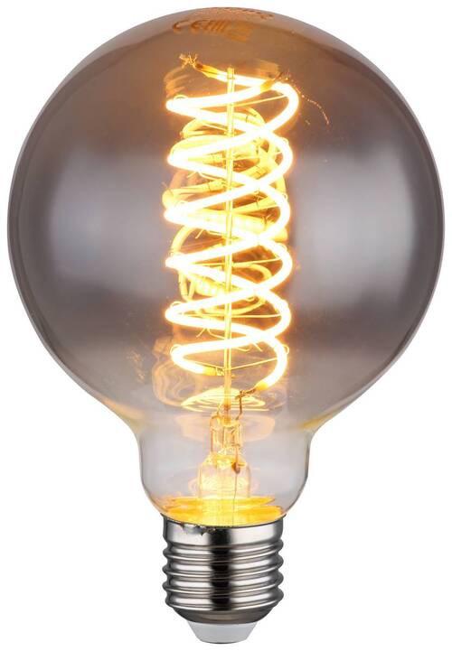 LED žiarovka 8,5 Watt, E27 - strieborná, kov/sklo (9,5/13,8cm) - Globo