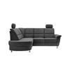 Ecksofa mit Stauraum Parole Anthrazit Chenille - Chromfarben/Anthrazit, KONVENTIONELL, Textil (184/231cm) - Livetastic