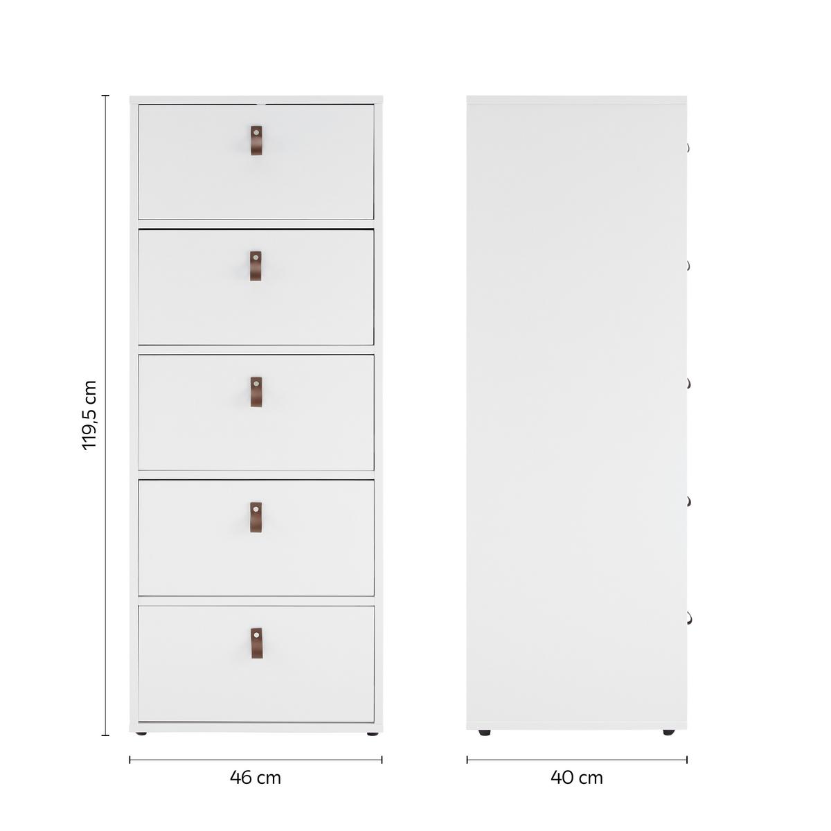 Komoda MICK - hnedá/čierna, Modern, plast (46/119,5/40cm) - Modern Living