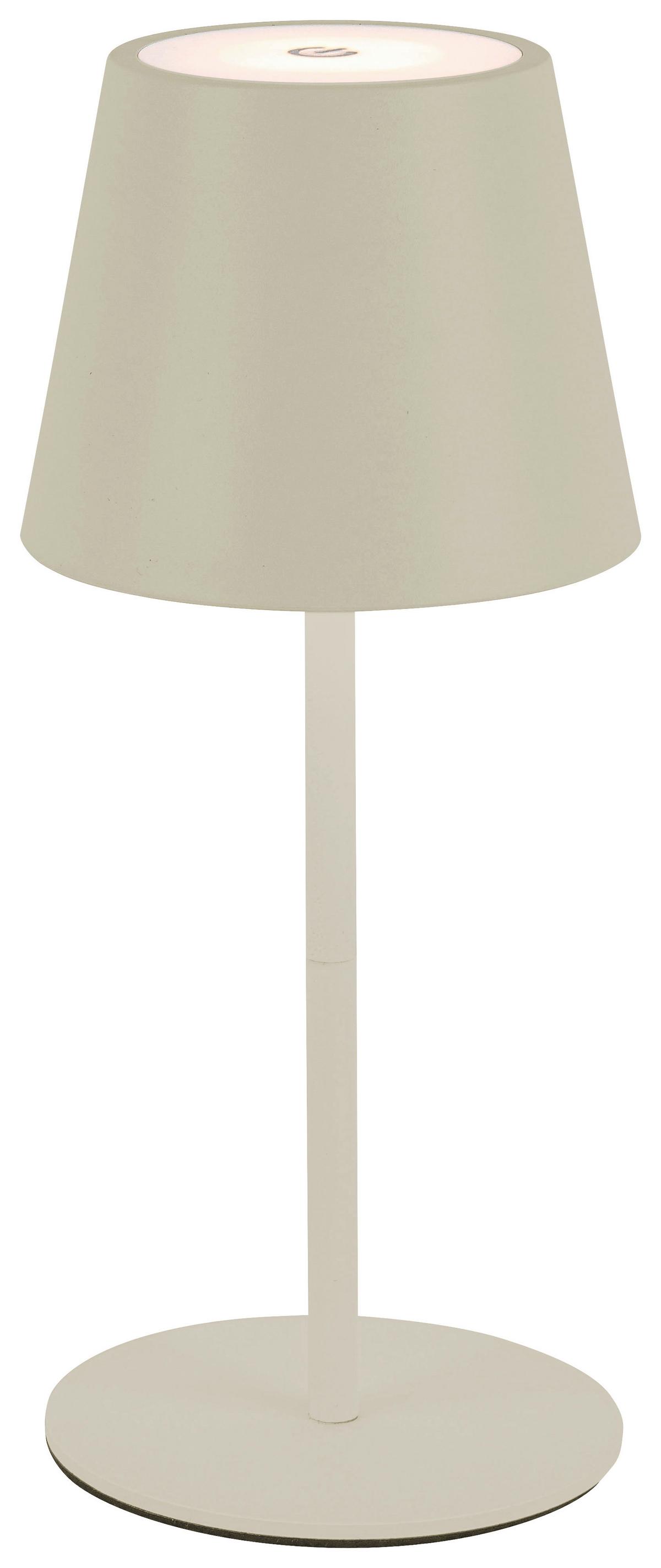 STOLNÍ LAMPA NA BATERIE NOEMI - pískové barvy, Konvenční, kov/plast (10,5/17-36cm) - Mömax