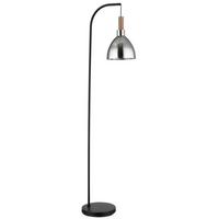 Stehleuchte 15550s - Schwarz, Design, Glas/Holzwerkstoff (40/25/150cm) - Globo