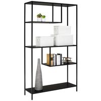 Regál GABE, černá - černá, Moderní, kov/kompozitní dřevo (100/178/33cm) - Mömax