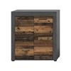 Highboard Jam Anthrazit/naturfarben B: 80 Cm - Anthrazit/Schwarz, Design, Holzwerkstoff (80/88/35cm) - MID.YOU