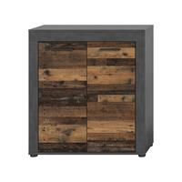 Highboard Jam Anthrazit/naturfarben B: 80 Cm - Anthrazit/Schwarz, Design, Holzwerkstoff (80/88/35cm) - MID.YOU
