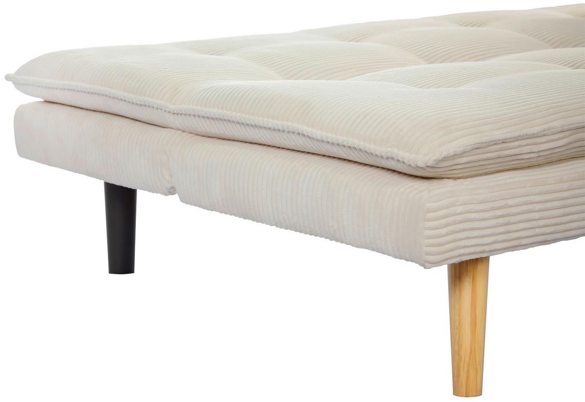 Schlafsofa Passau Weiß B: 181 cm - Schwarz/Weiß, Basics, Holz/Textil (181/77/92cm) - P & B