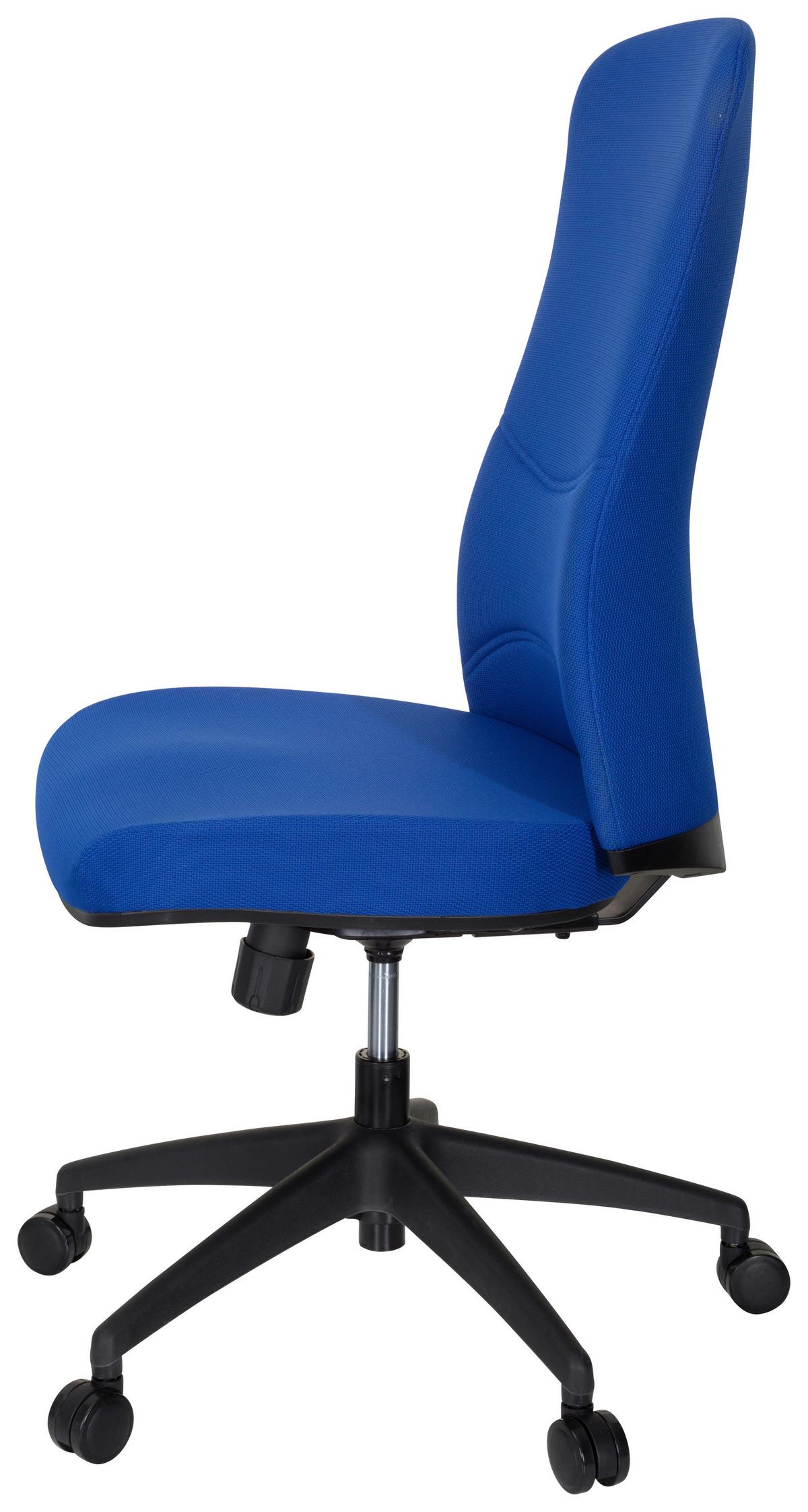 Drehstuhl Office Xt Höhenverstellba Blau Bis 120kg - Blau/Schwarz, MODERN, Kunststoff/Textil (54/116/65cm) - MID.YOU