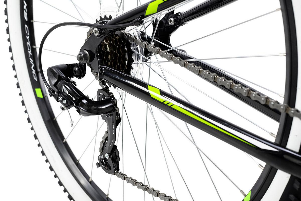 Mountainbike Fully 26 Zoll Scrawler 21 Gänge - Weiß/Grün, Basics, Metall (180/70cm) - KS Cycling