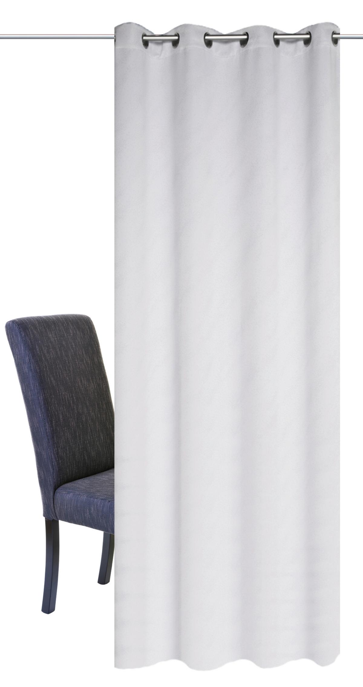 Ösenvorhang Galaxy Weiß - Weiß, Basics, Textil (135/245cm) - Schmidt W. Gmbh