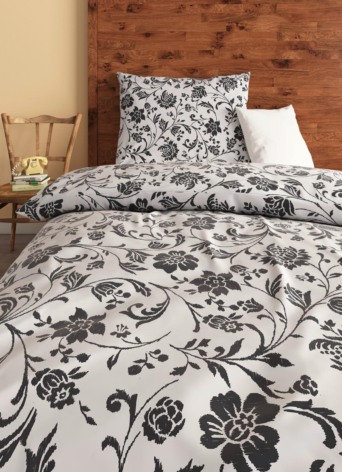 Ágyneműhuzat-garnitúra Juliana - fekete/fehér, Romantik / Landhaus, textil - James Wood