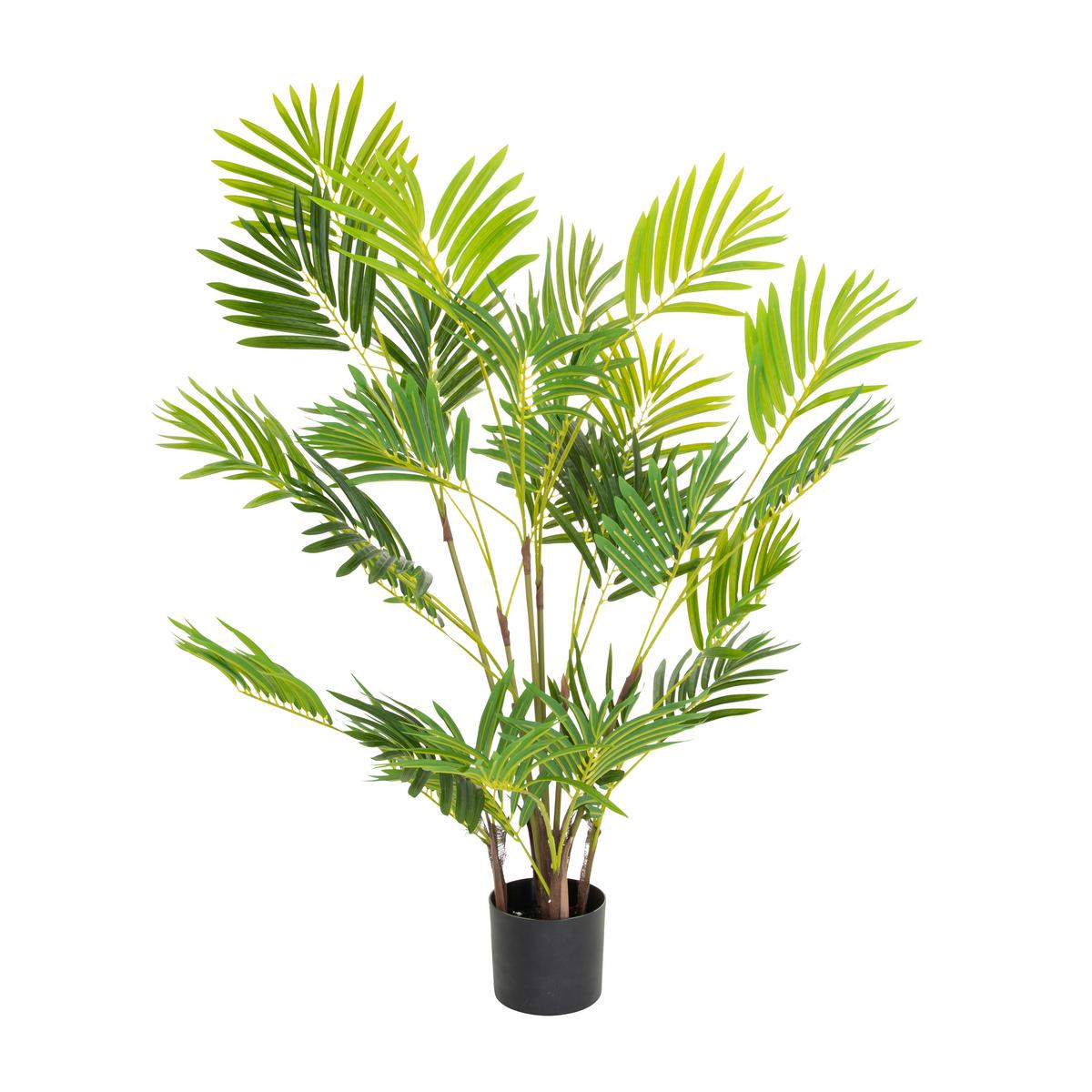 Kunstpflanze Areca I - Schwarz/Braun, Basics, Kunststoff (70/120/70cm) - MID.YOU
