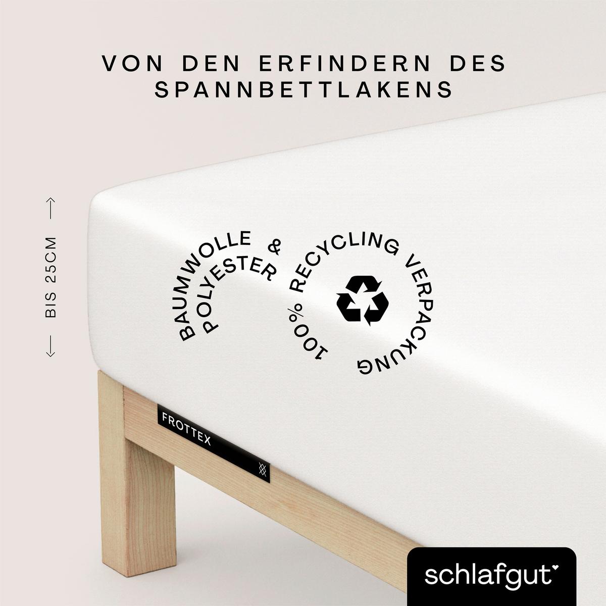 Spannnleintuch Frottee Weiß 130x200 cm - Weiß, Basics, Textil (130/200cm) - Schlafgut
