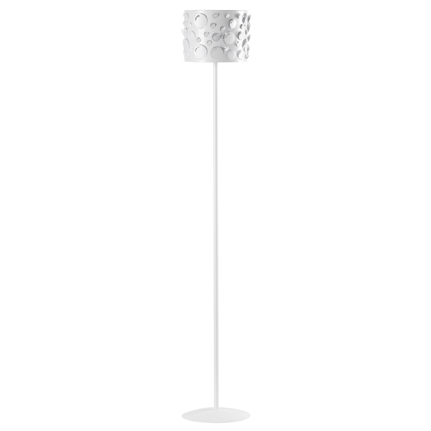 Stehleuchte Ricky Schwarz Sahara L: 30 cm - Weiß Hochglanz/Schwarz, Design, Kunststoff/Metall (30/30/164cm)
