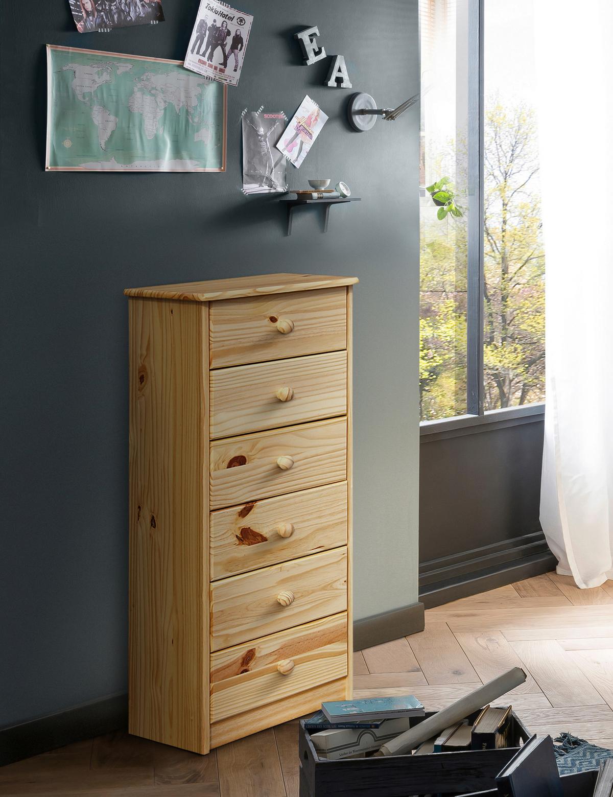 Kommode Naturfarben B: 43cm - Naturfarben, Natur, Holz (43/106/35cm) - Livetastic