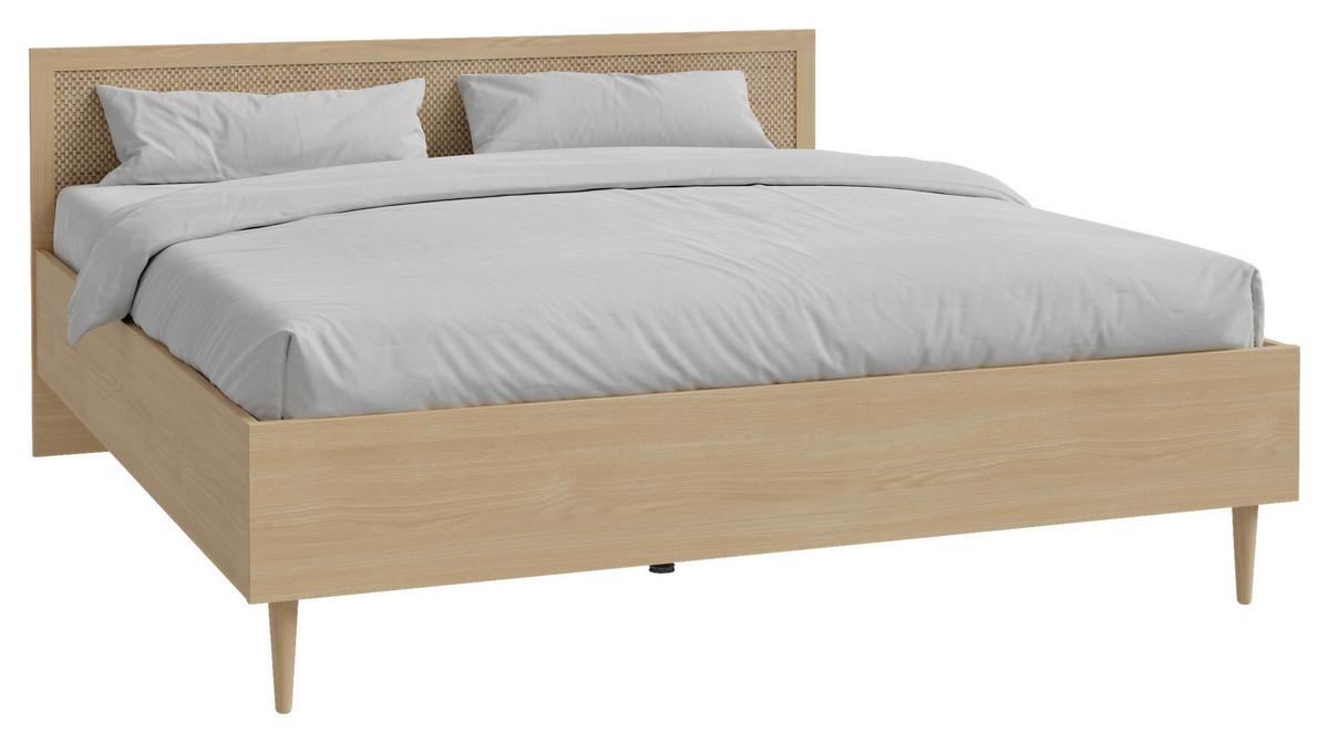 POSTEĽ CALASETTA - farba duba/béžová, Natur, kompozitné drevo (180/200cm)