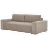 Schlafsofa Vouge Taupe Bettkasten, B: 255 Cm - Taupe/Buchefarben, KONVENTIONELL, Textil (255/86/123cm) - Livetastic