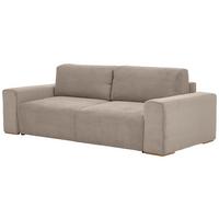 Schlafsofa Vouge Taupe Bettkasten, B: 255 Cm - Taupe/Buchefarben, KONVENTIONELL, Textil (255/86/123cm) - Livetastic
