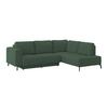 Ecksofa Veni Ecke R - Dunkelgrün/Schwarz, MODERN, Textil (272/210cm) - Ondega