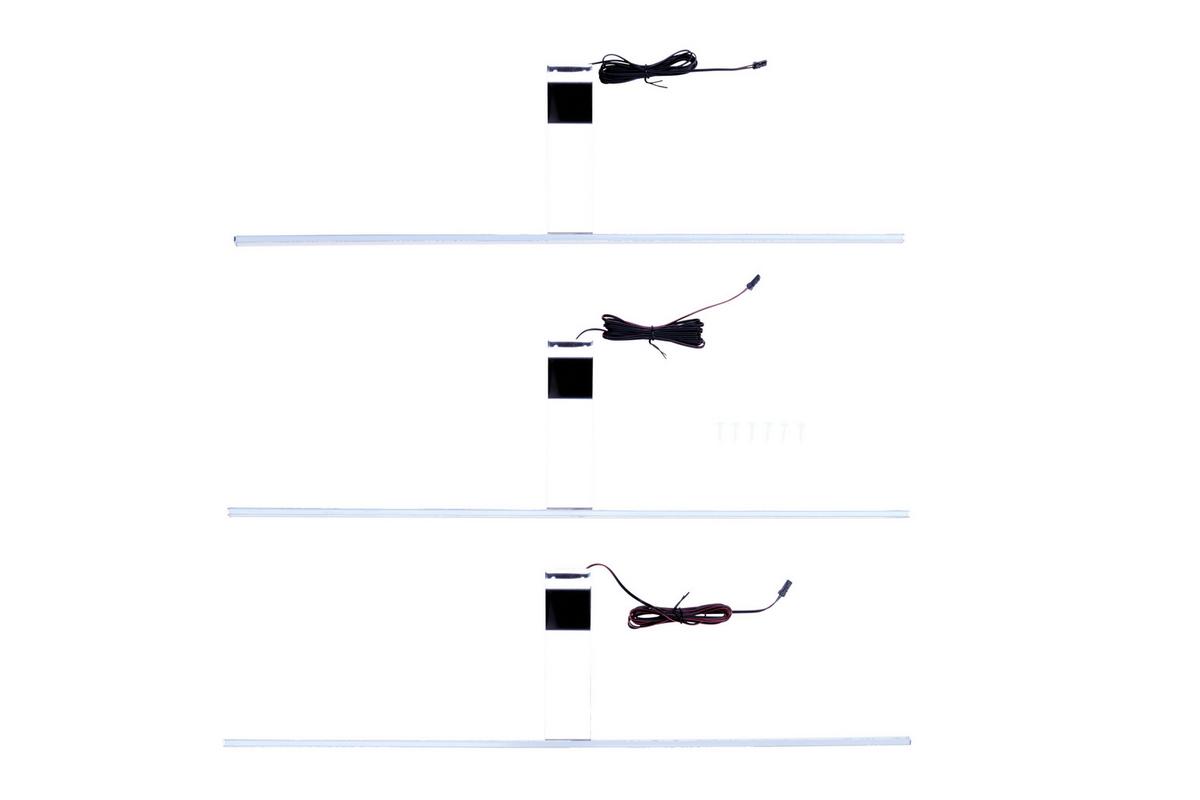 Ráépíthető Lámpa Szett Slimline - krómszínű, Modern, műanyag (60cm)