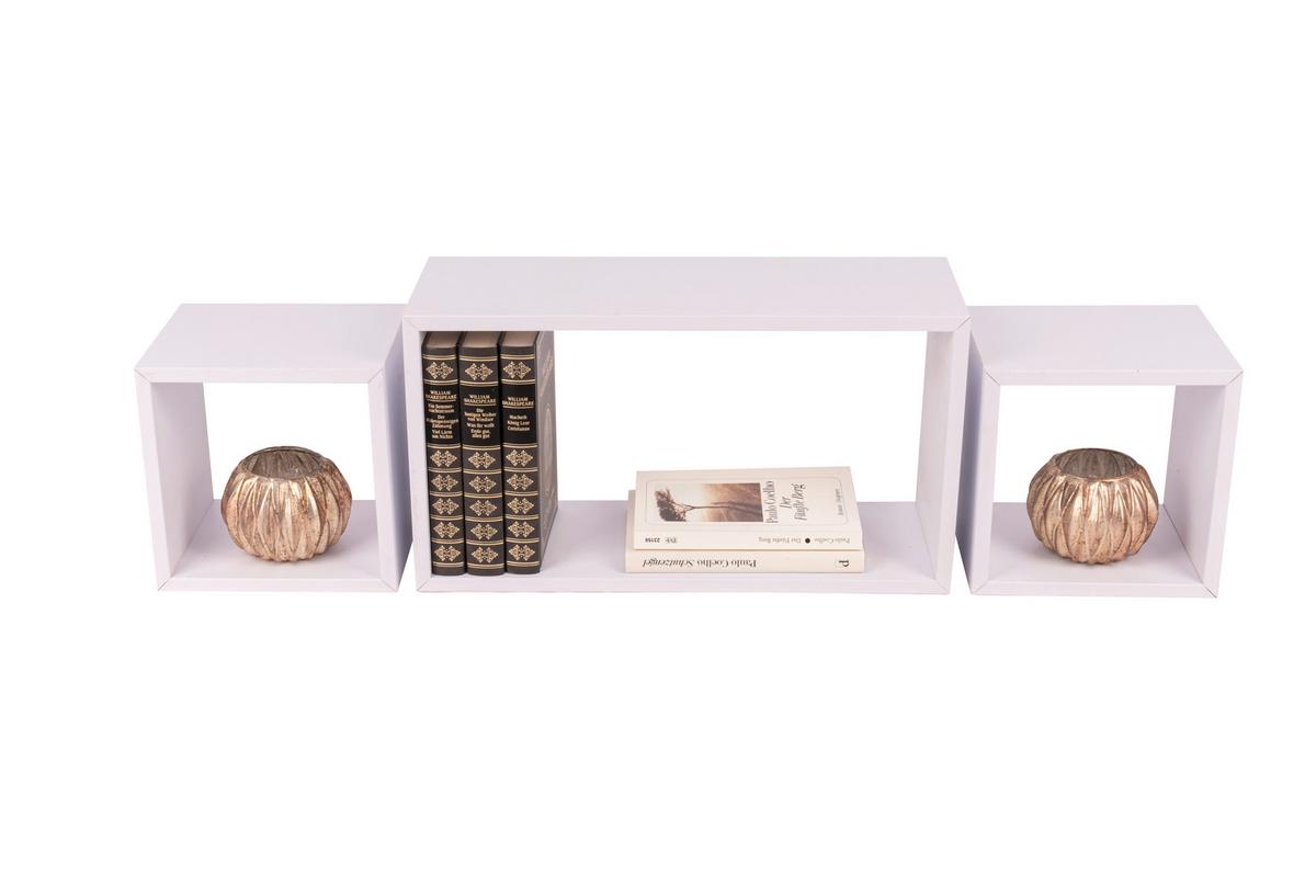 WANDREGAL Hannah Weiß - Weiß, Basics, Holzwerkstoff (42/19/19/23/19/19/15/15/15cm)