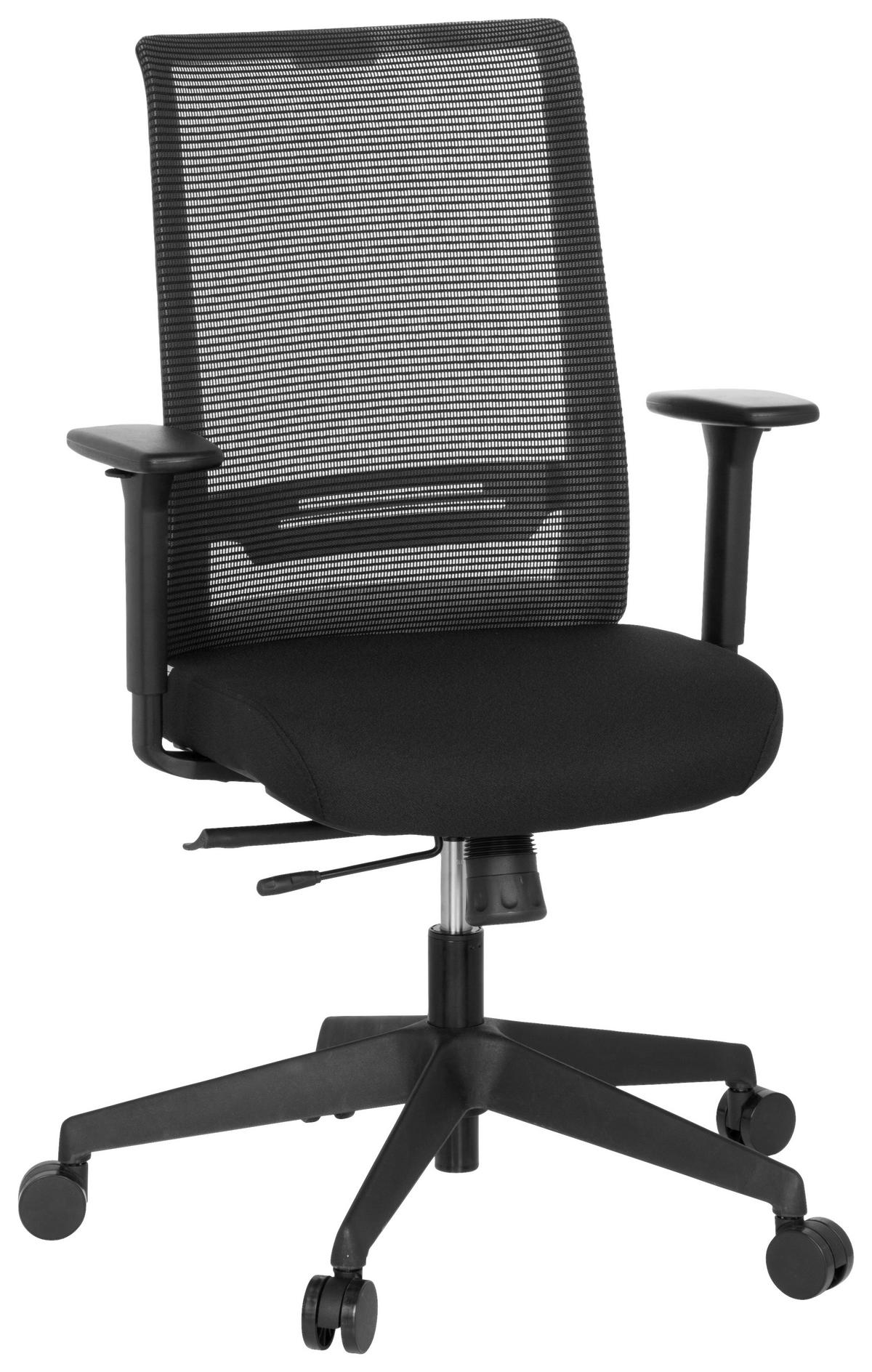 Drehstuhl Coniston Schwarz - Schwarz, MODERN, Kunststoff/Textil (65/108/54cm) - MID.YOU