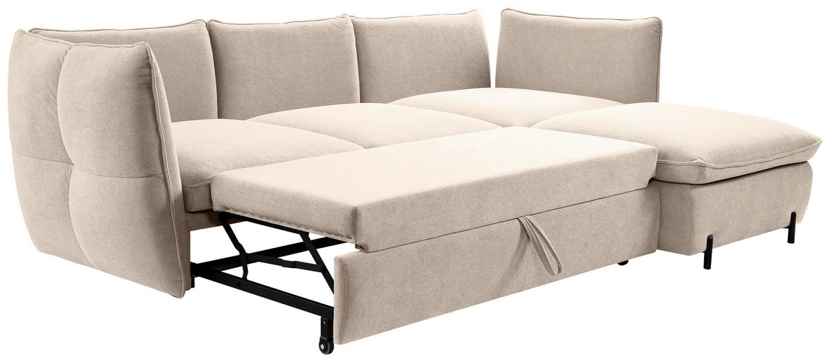 Ecksofa Baloo, Hellbraun S: 262x178 cm - Hellbraun/Schwarz, MODERN, Textil (262/178cm) - MID.YOU