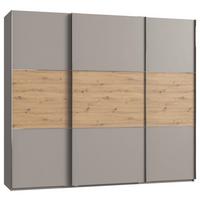 Schwebetürenschrank Indian A Sahara/eiche Artisan, B:250cm - Eiche Artisan/Sahara, KONVENTIONELL, Holzwerkstoff (250/216/65cm)