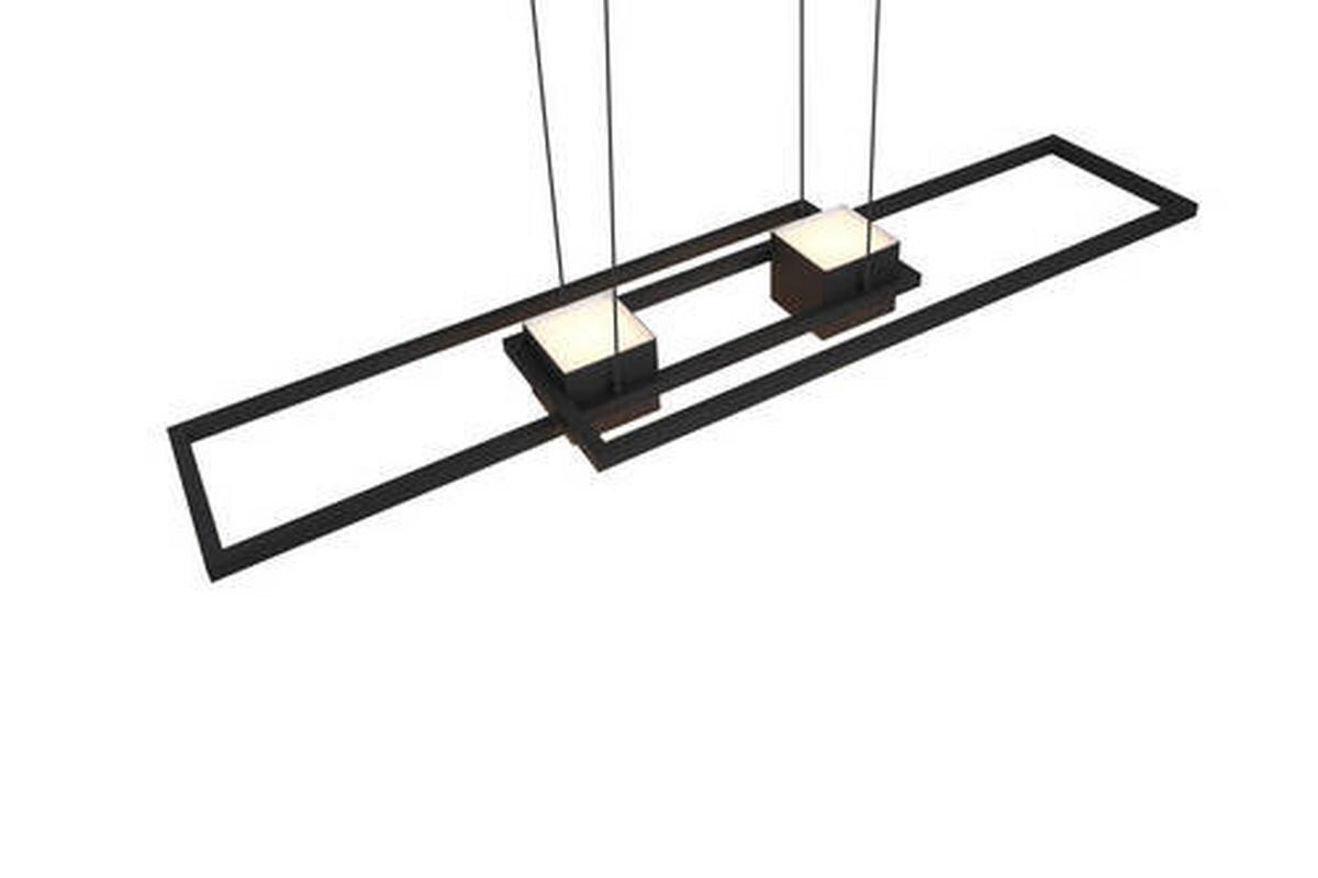 LED-Hängeleuchte 347710432 Albany - Schwarz/Alufarben, Design, Metall (100/28/150cm) - Trio Leuchten