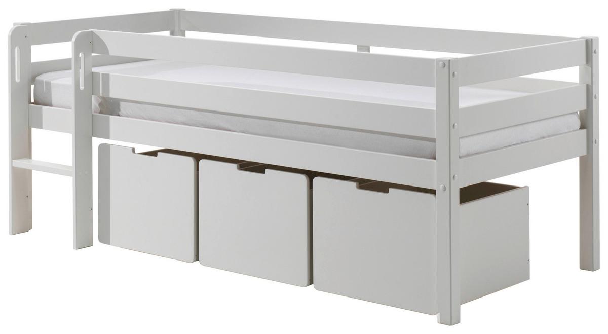 Spielbett Pino Weiß 90x200cm - Weiß, MODERN, Holz (90/200cm) - Vipack
