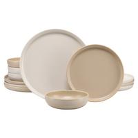 Tafelservice Uno Toscana, Creme, 12--teilig. - Sandfarben/Creme, Basics, Keramik - Creatable