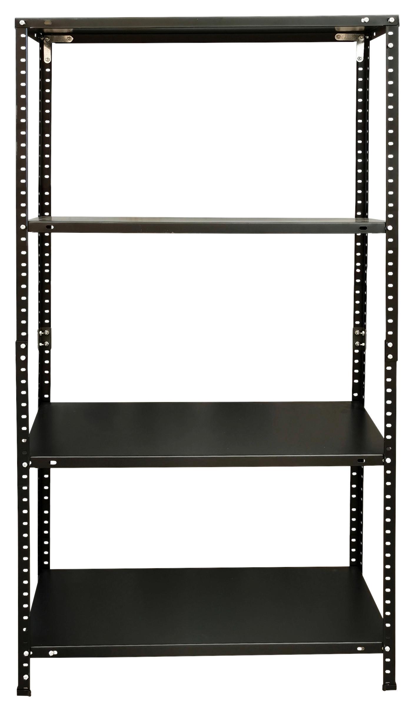 Schraubregal Stahl 75x150x30 cm 40kg/Boden - Schwarz, MODERN, Metall (75/150/30cm) - Homezone