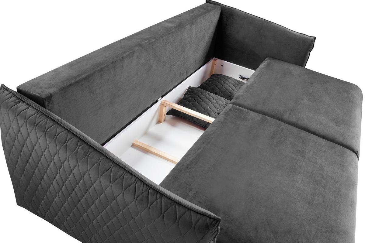 2-sitzer-sofa Mit Schlaffunktion Empoli B: 235cm - Goldfarben/Grau, Basics, Textil (235/96/104cm) - MID.YOU