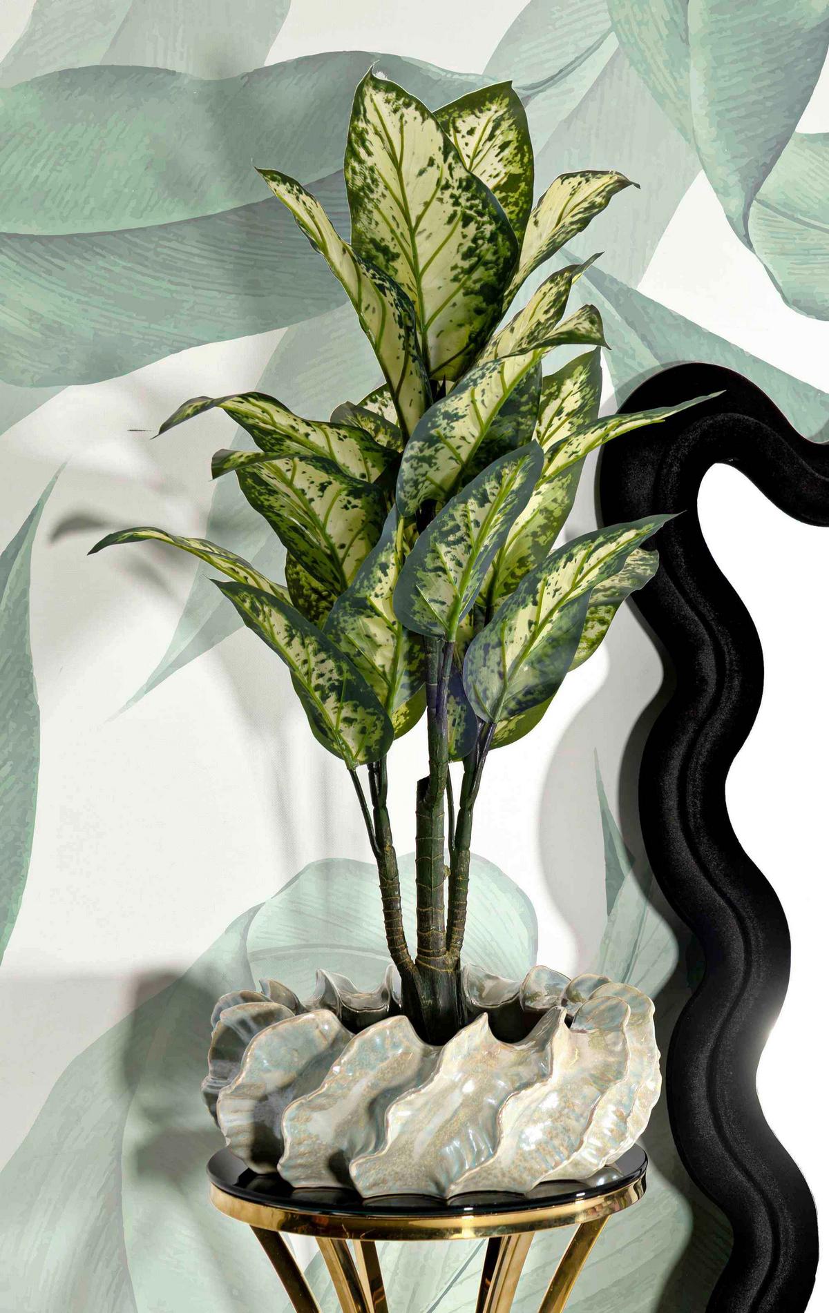 Vase Personnel Basket Perlmutt B: 43,5 cm - Perlmutt, Basics, Keramik (43,5/16/43cm)