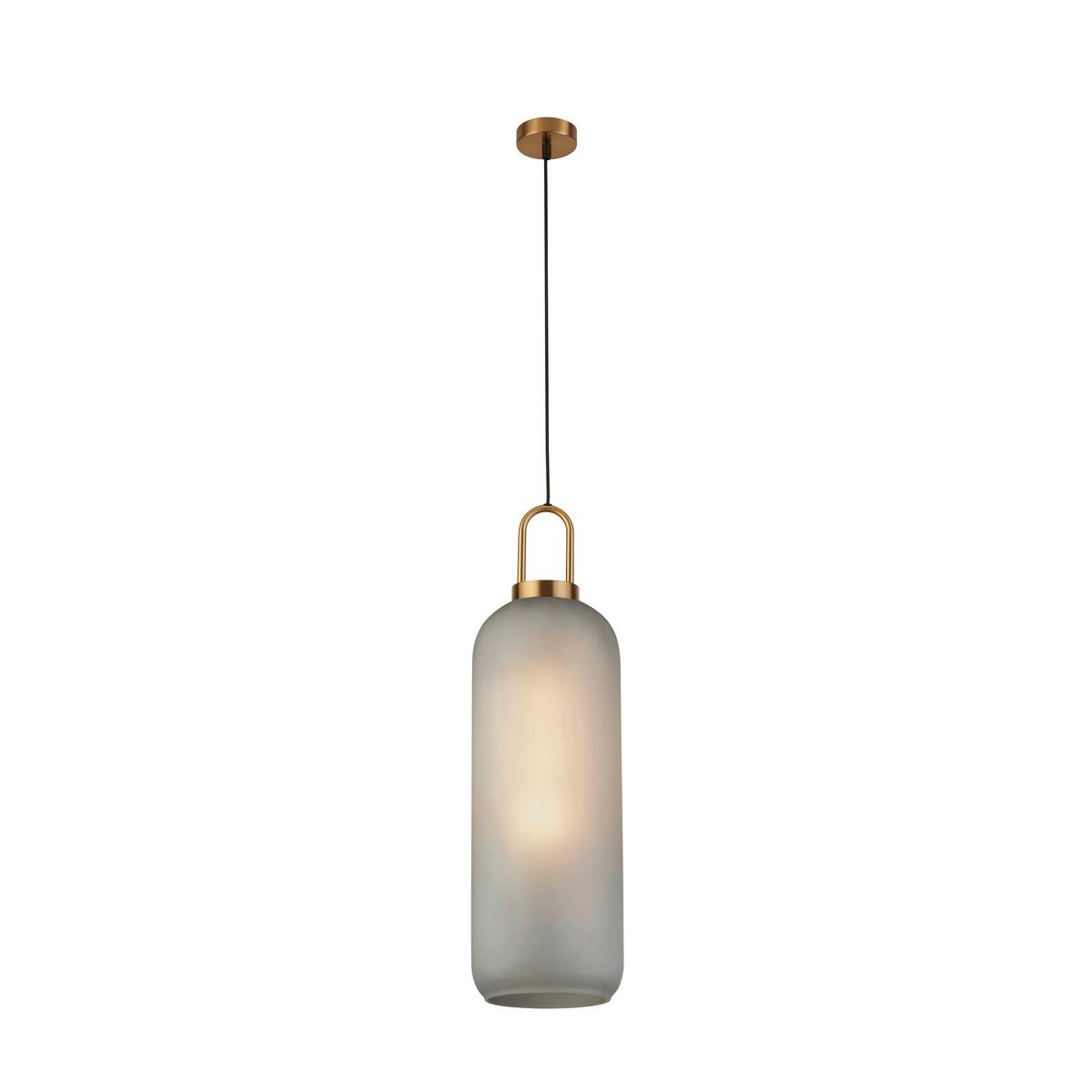 Hängeleuchte Pipette H: 136 cm 1-Flammig, höhenverstellbar - Messingfarben, KONVENTIONELL, Glas/Metall (15/136cm)
