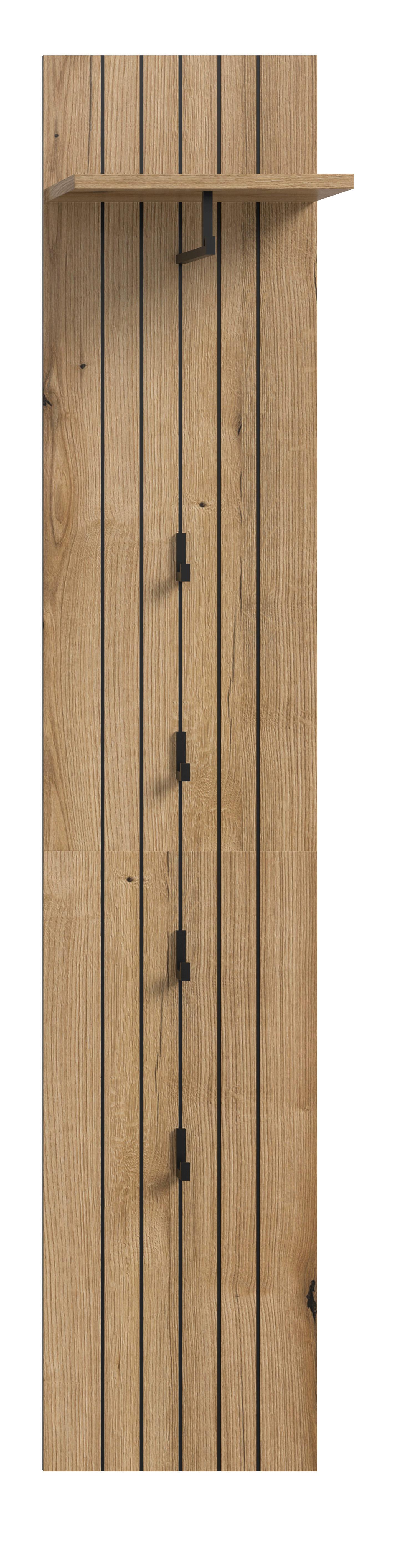 Garderobenpaneel Station Eiche Dekor B: 31cm - Eichefarben, Design, Holzwerkstoff (31/160/27cm) - MID.YOU