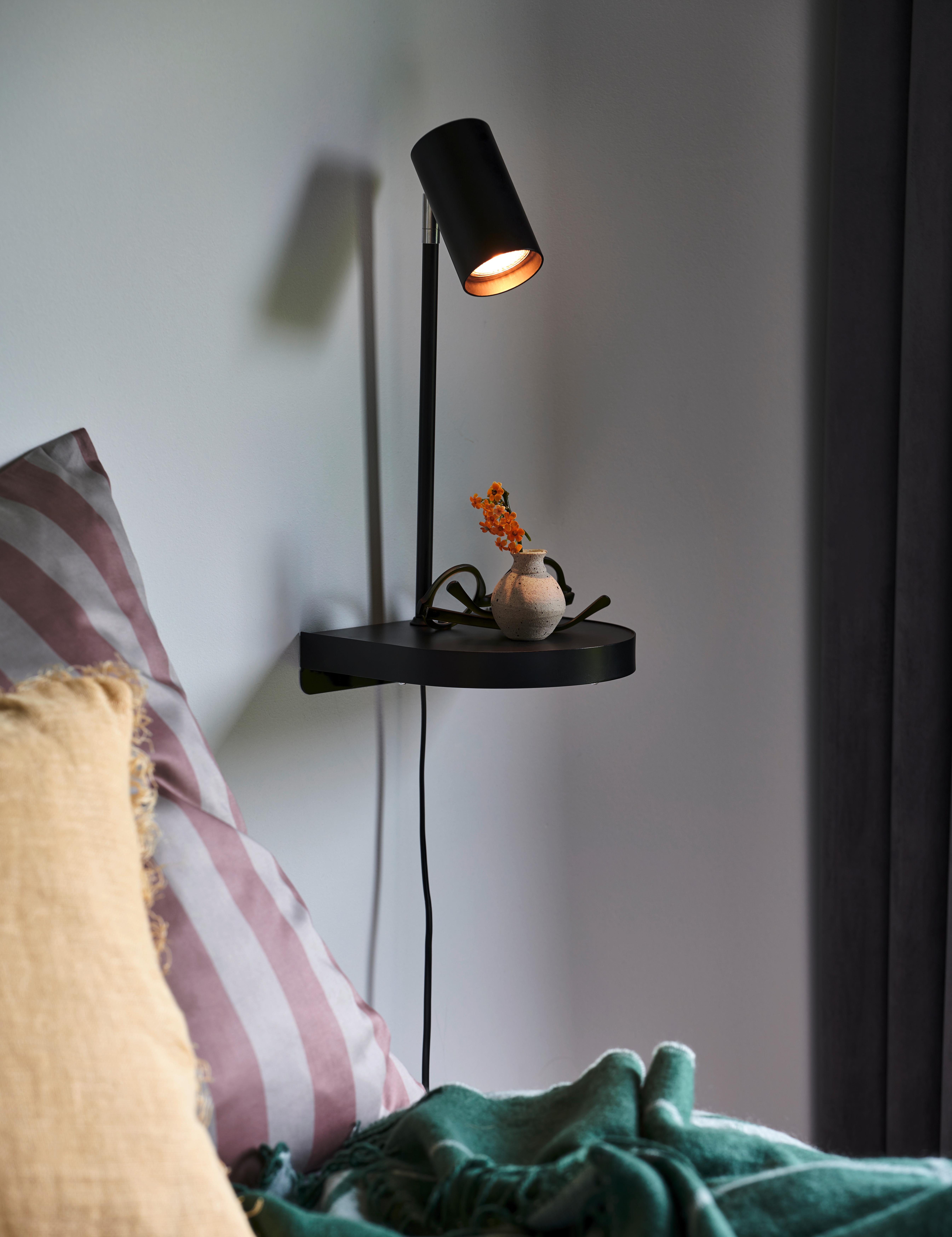 Wandleuchte Cody Wala Schwarz L: 20 Cm - Schwarz, Design, Metall (20/20/42,9cm) - Nordlux