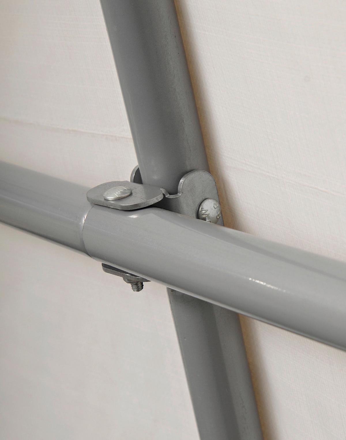 Zeltgarage Shed-In-A-Box 9m² Round Top - Grau, Basics, Kunststoff (300/240/300cm)