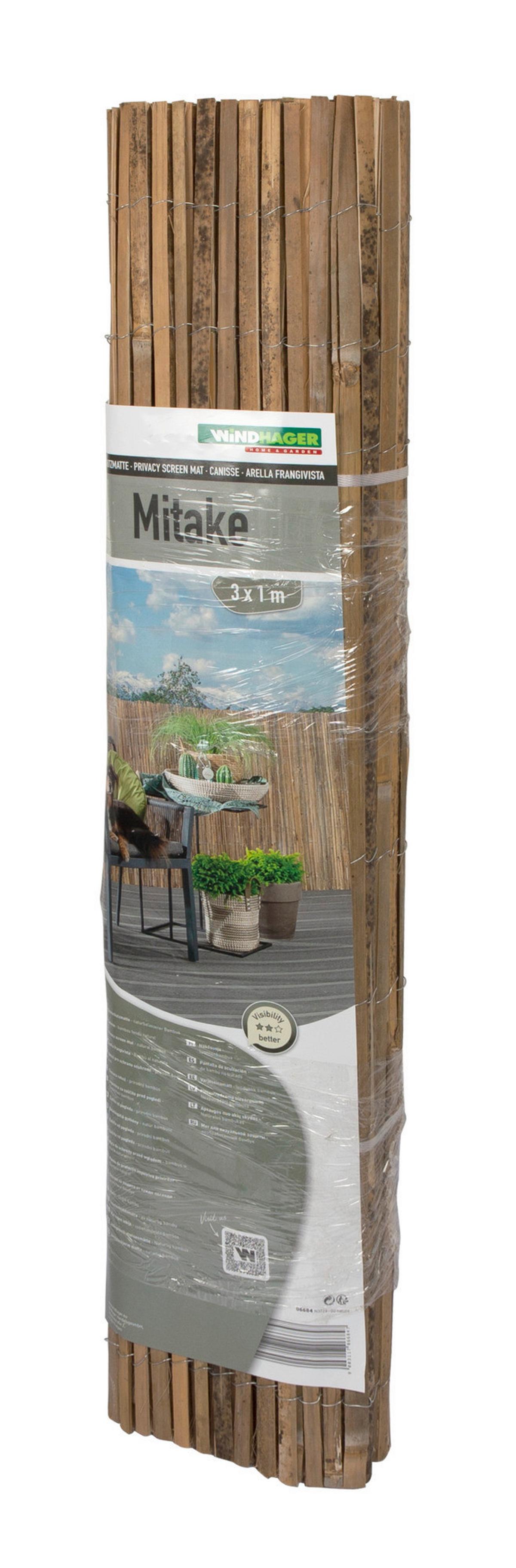 Sichtschutz Mitake Natur 100x300 cm - Naturfarben, Basics, Naturmaterialien (100/300cm)