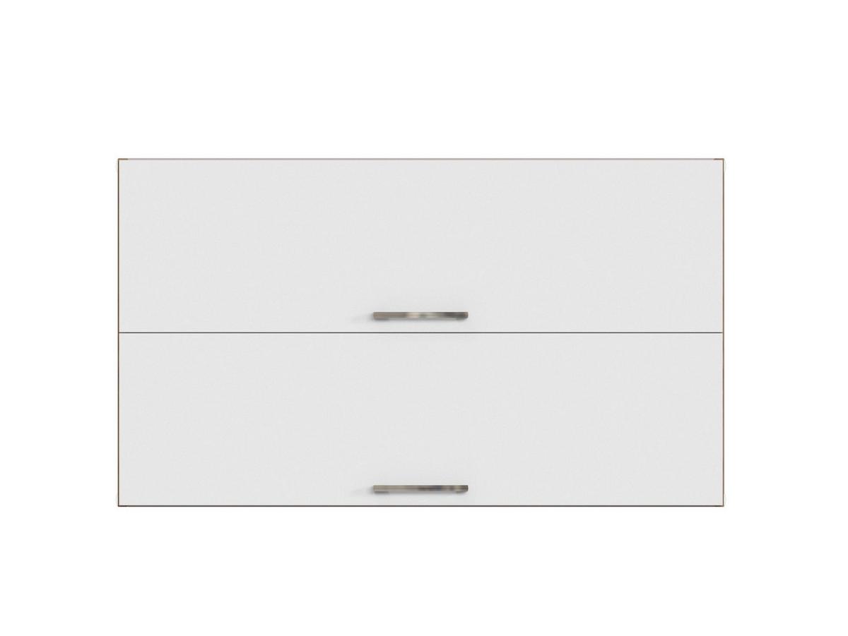 Küchenoberschrank B: 100 cm Eiche Dekor/Weiß 2 Klappen - Eiche Wotan/Weiß, MODERN, Holzwerkstoff (100/57/34cm) - Held
