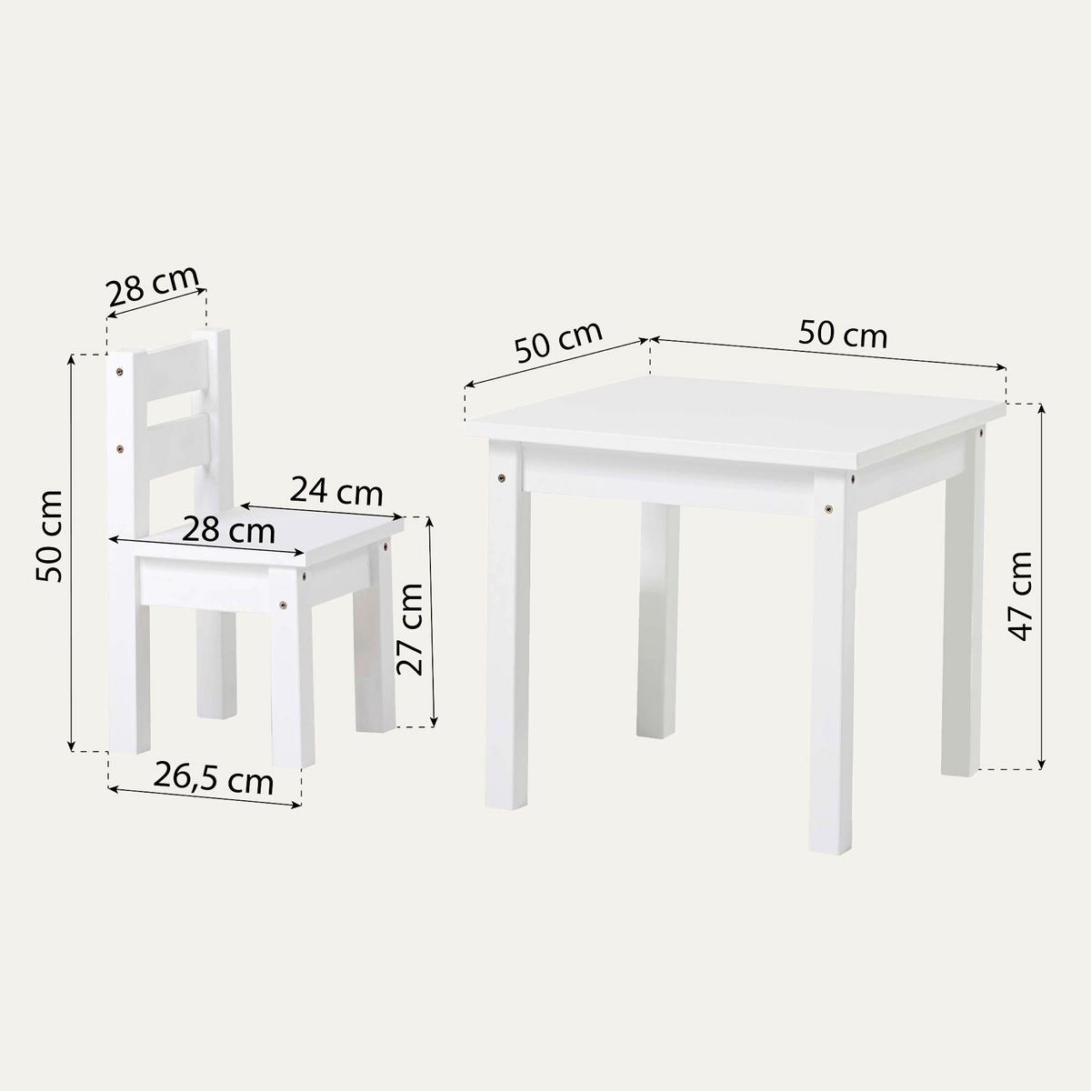Kindersitzgruppe Bundle Mads Weiß - Weiß, MODERN, Holz - MID.YOU