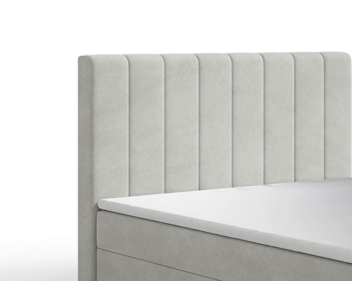 BOXBETT Lila Silberfarben 160x200cm - Silberfarben/Schwarz, MODERN, Holz/Kunststoff (160/200cm) - MID.YOU