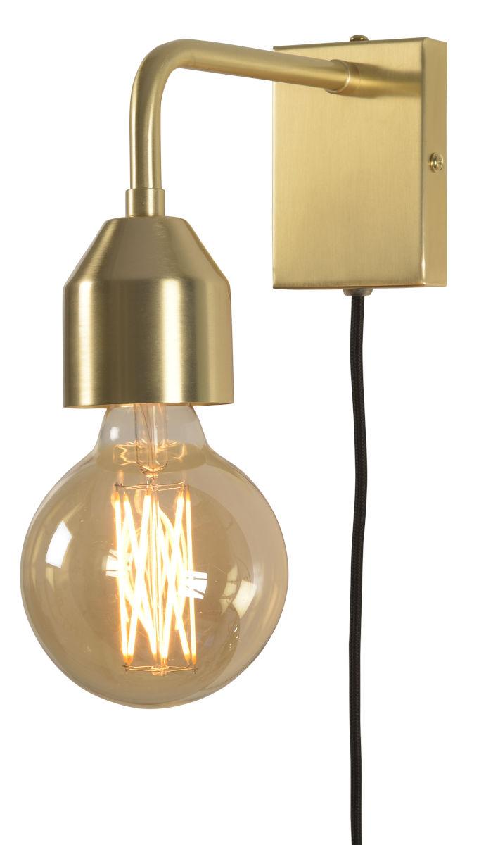 Wandleuchte Madrid 1-Flammig mit Schalter - Goldfarben, Design, Metall (7/14,7/20,3cm) - It's about Romi