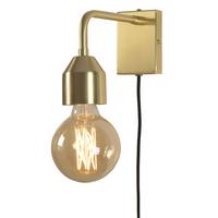 Wandleuchte Madrid 1-Flammig mit Schalter - Goldfarben, Design, Metall (7/14,7/20,3cm) - It's about Romi