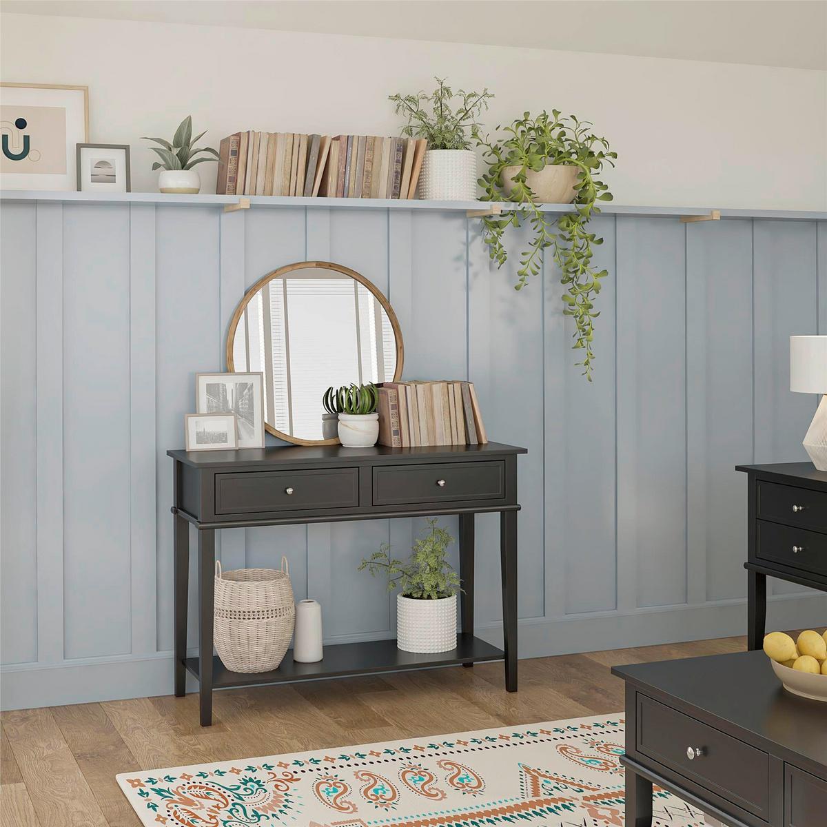 Konsolentisch Franklin Schwarz B: 104cm - Schwarz, Design, Holz/Holzwerkstoff (104/76/40cm) - MID.YOU