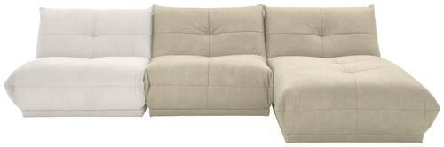 Ecksofa Giselle Creme/weiß S: 315x185 Cm - Creme/Weiß, Trend, Textil (315/185cm) - Livetastic