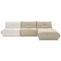 Ecksofa Giselle Creme/Weiß S: 315x185 cm - Creme/Weiß, Trend, Textil (315/185cm) - Livetastic