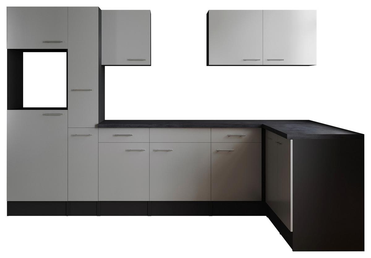 Eckküche Oliver Grau, Weiß S: 310x172cm - Weiß/Grau, Design, Holzwerkstoff (310/172cm) - Respekta