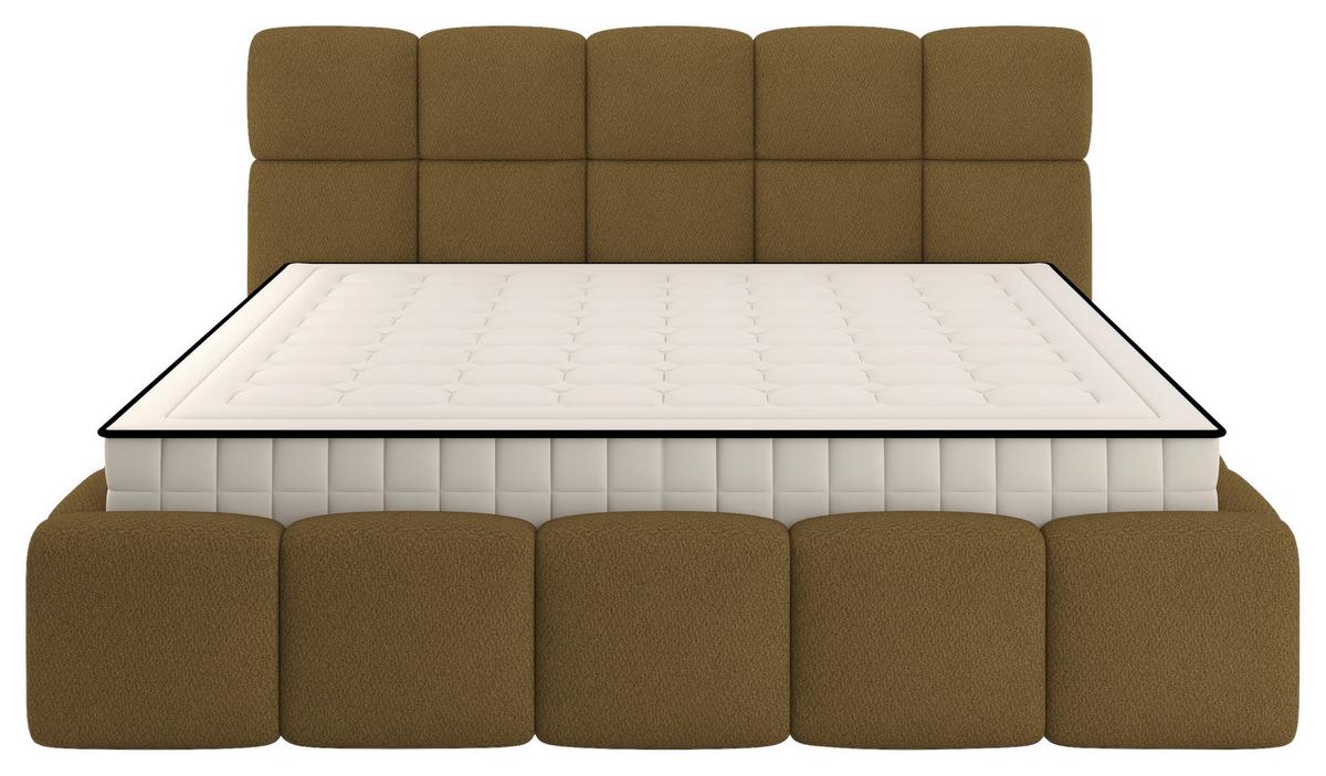 Polsterbett Cloudy M. Matratze Braun, Lf: 180x200 Cm - Braun, Trend, Holz/Holzwerkstoff (180/200cm) - Luca Bessoni