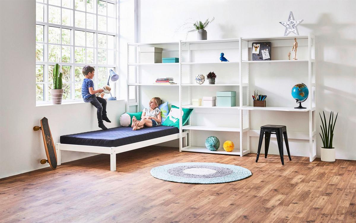 Bett Eco Dream Kiefer Massiv Weiß, Lf: 70x160 Cm - Weiß, MODERN, Holz (70/160cm) - MID.YOU