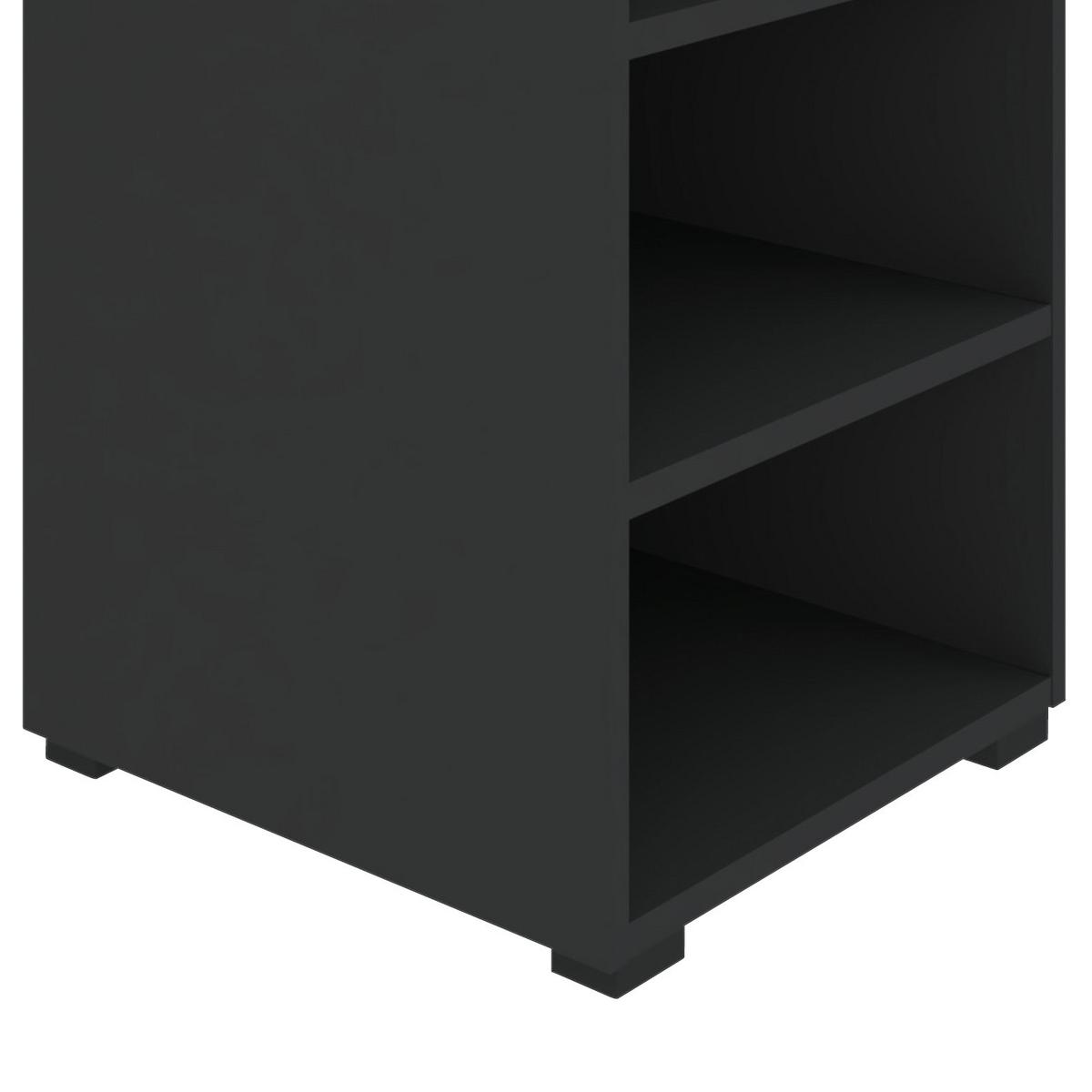REGÁL UNIT-ELEMENTS MAXI - čierna/antracitová, Modern, kompozitné drevo (45,6/89,6/40cm) - Ondega